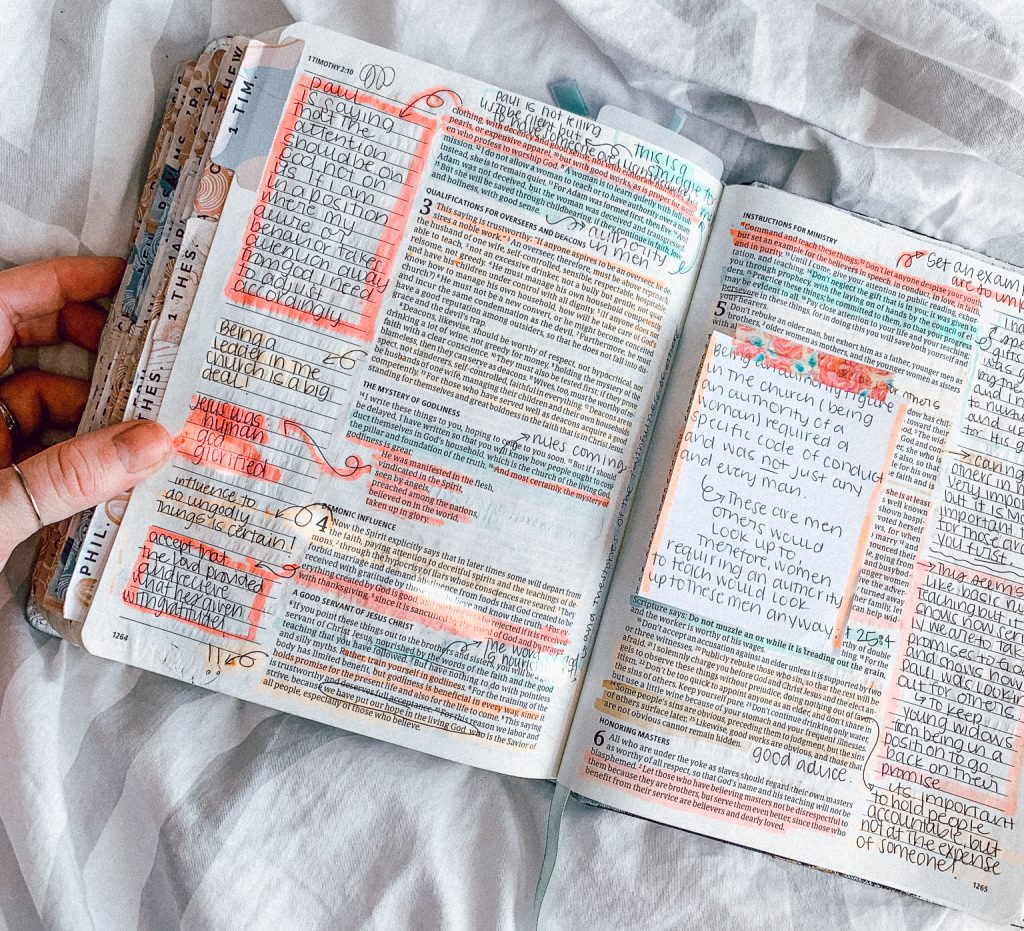 Washi Taped Bible Pages in 2023