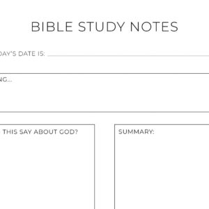 bible study notes