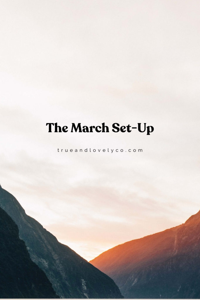 march set up vertical photo