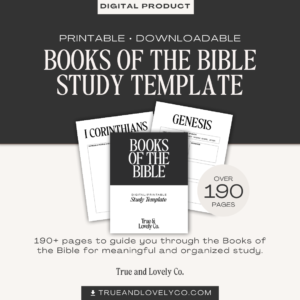 books of the bible study template photo
